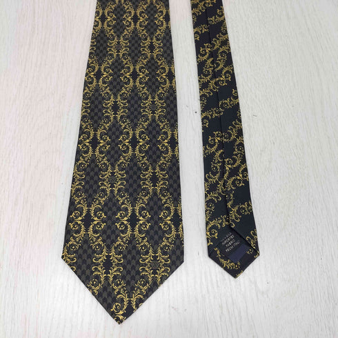 ジャンニヴェルサーチ GIANNI VERSACE イタリア製 総柄シルクネクタイ メンズ